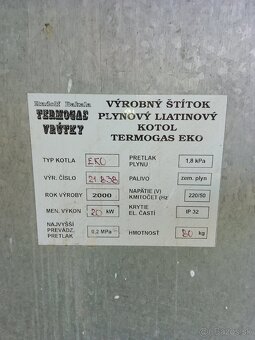 Plynový liatinový kotol a plynový ohrievač vody - 2