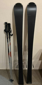 Lyže Rossignol + lyžiarky Salamon + palice - 2