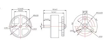 FPV dron motory 1S-2S 3.7V 7.4V 15000KV Tiny - 2