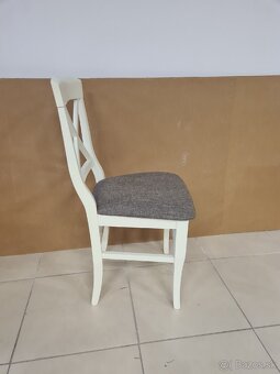 Bukove stoličky biele krémové - 2