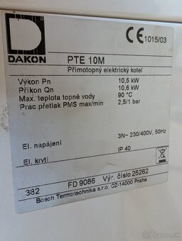 Predám elektrický kotol Dakon PTE 10M - 2