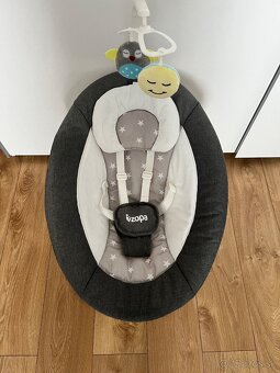 Detské hojdacie lehátko ZOPA Lullaby Gray stars/Grey - 2