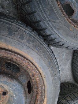 Plechové disky 4x108 + zimné pneu 195/65r15 - 2