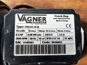 Vágner Pool Bazénové čerpadlo Preva 50 / 9 m3/hod / - 2