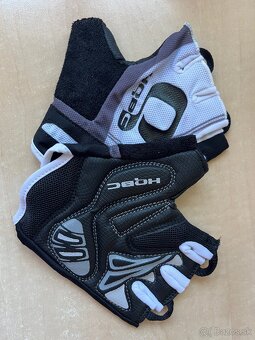 cyklistické rukavice HQBC WOW Cooler, bielo-čierne - 2