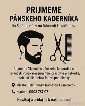 Prenajom miesta v salóne - 2