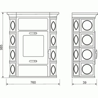 Keramické kachle Weimar - nové - 2