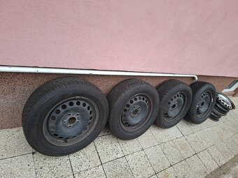Plechové disky 5x112 r15 + zimne pneumatiky - 2