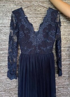 Tmavomodré šaty 38/M - 2