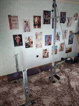 Multifunkčná posilňovacia lavica s kladkou EXIFIT - 2