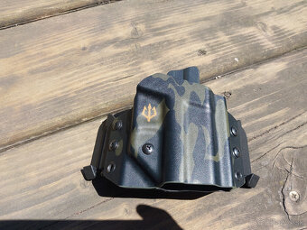 Kydexove Puzdro Glock 43x Rail - Black Trident - 2