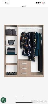 Predám šatníkovú skriňu Jysk - 2