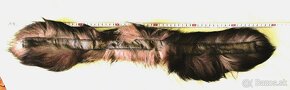 Kožušinový lem na kabát – golier líška, čierna kožušina / um - 2
