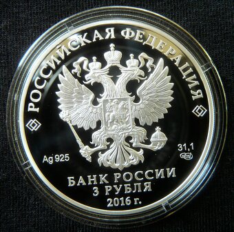 Ruské strieborné zberateľské mince - 3 ruble (zriedkavé) - 2