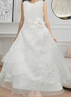 Šaty na prijímanie krst birmovku dievčenské + doplnky - 2