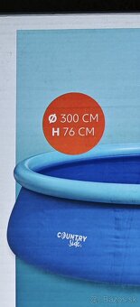 Nový bazén s filtráciou 300cm x 76cm. - 2