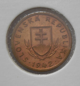 Mince: 10 Halierov 1942 UNC stav - Slovenský štát 1939-1945 - 2