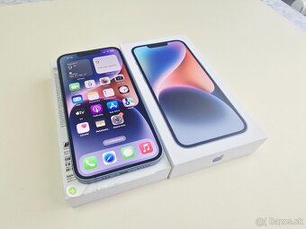 APPLE IPHONE 14 1289GB BLUE ,KAPACITA BATÉRIE 100% - 2