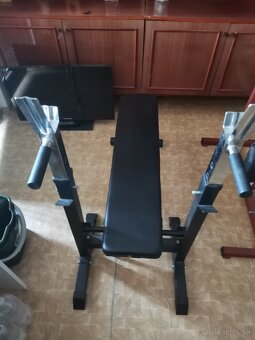 Bench press lavica skladacia s bradlami na hrudník a triceps - 2