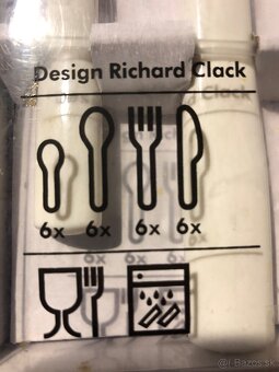 24-dielna príborová sada IKEA – biela rúčka, nová - 2