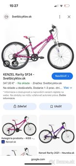 Dievčenský bicykel 150-165cm - 2