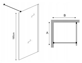 Sprchová stena Veldman 100x195 cm - 2
