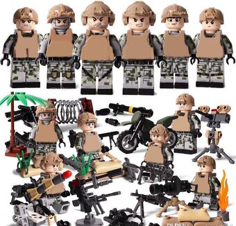 Rôzne sety vojakov 1 + doplnky - typ lego - 2