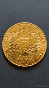 Zlatý 1000 schilling 1976 - 2