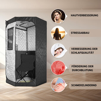 Prenosná infračervená sauna KPI90 90x90x190 cm - 2