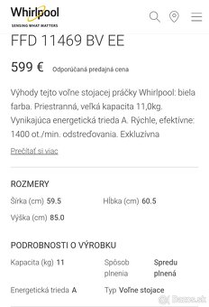 Whirlpool FreshCare+ biela 11kg - 2