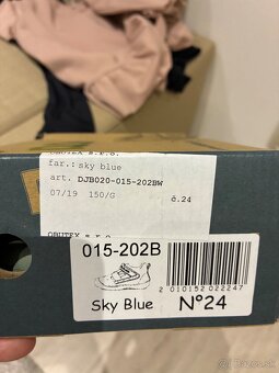 Letné kožené sandálky D.D.Step Sky Blue v24 - 2