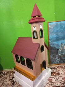 Drevený kostolík model - 2