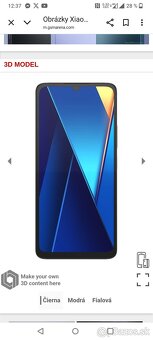 Xiaomi Poco C65.  6gb/128gb+micro SDHC.  Čierna farba. - 2