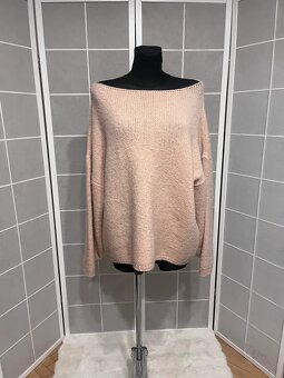 Dámsky ružový pulover - 2