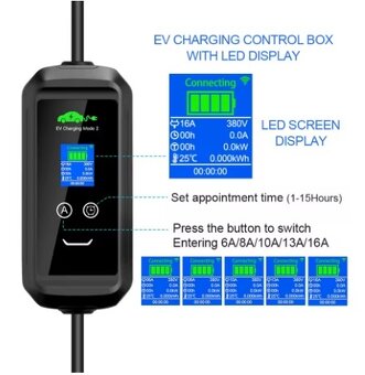 Prenosný Wallbox 11KW 16A EV Charger - 2