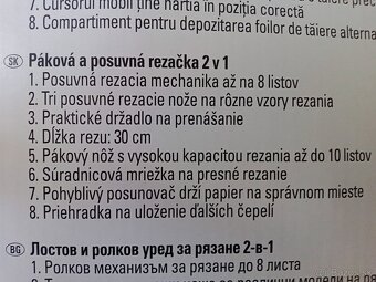 Rezacka na papier A4 pakova a posuvna - 2