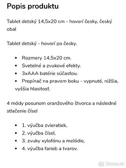 Detský tablet - 2