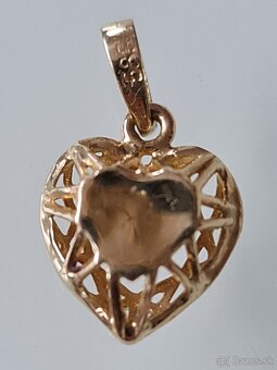 Prívesok z pravého zlata so zirkónom - 2