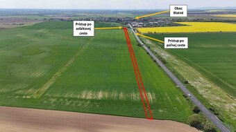 Blatné – 7.200 m2 ORNÁ PÔDA 1/1 s prístupom od cesty - 2
