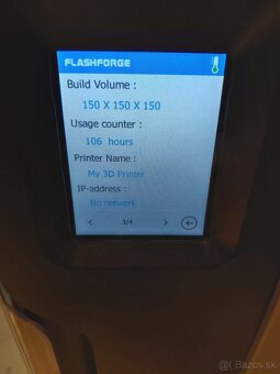 Flashforge 3 Pro má iba [106h]  - 2