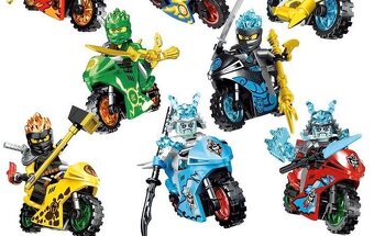 NINJAGO motorky s postavickami 8ks - 2