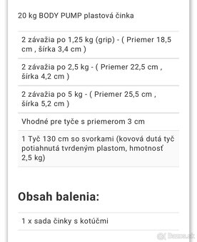 Tyč na posilňovanie plus kotúče - 2