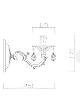 štýlová lampička nástenná - 2