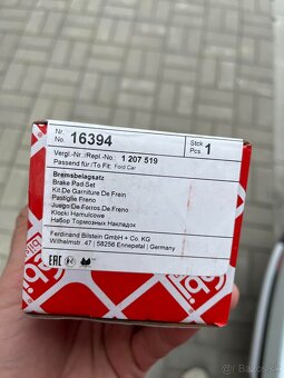 Brzdové doštičky zadné zn. Febi Bilstein - 2