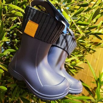 Detské zateplené gumáky DD Step – modré - 2