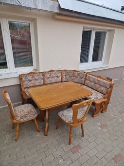 Rohová lavica, jedálenský set - 2