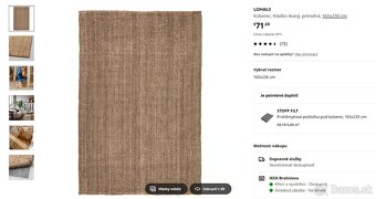 Ikea Lohals jutový koberec - 2
