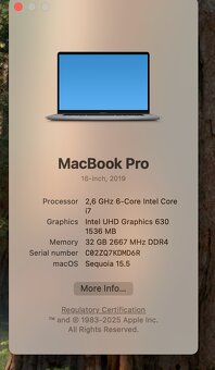 Apple Macbook Pro 16ka, 2019 - poskodeny display - 2