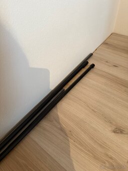 Dvojitá čierna matná garniža 2ks - 2