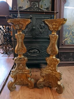 Starožitné  veľké svietniky - 2